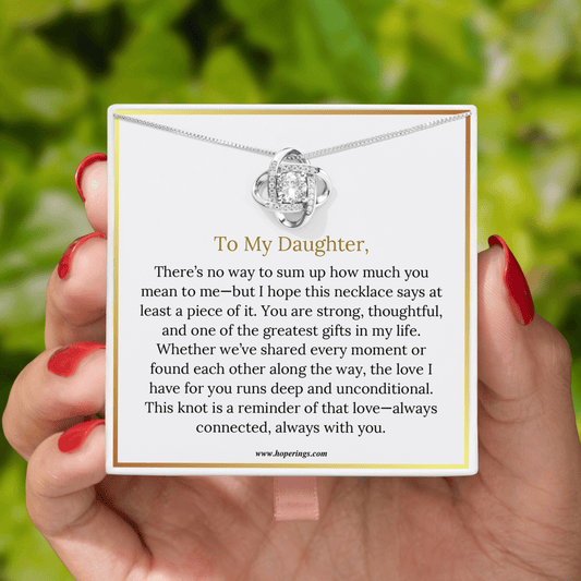 To My Daughter - Love Knot Necklace