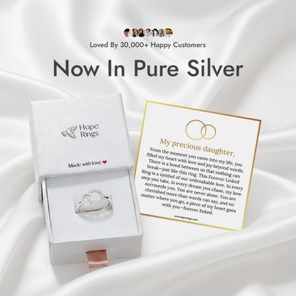 To My Daughter - Forever Linked Ring (Pure Silver)