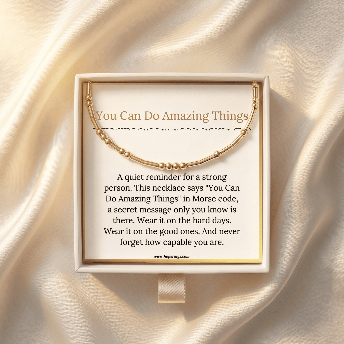 You Can Do Amazing Things Morse Code Necklace