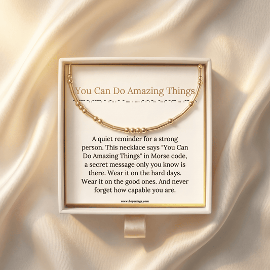 You Can Do Amazing Things Morse Code Necklace