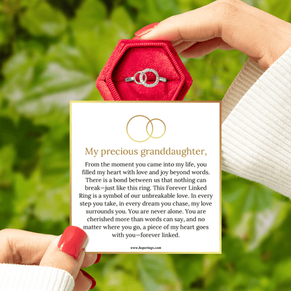 To My Granddaughter - Forever Linked Ring