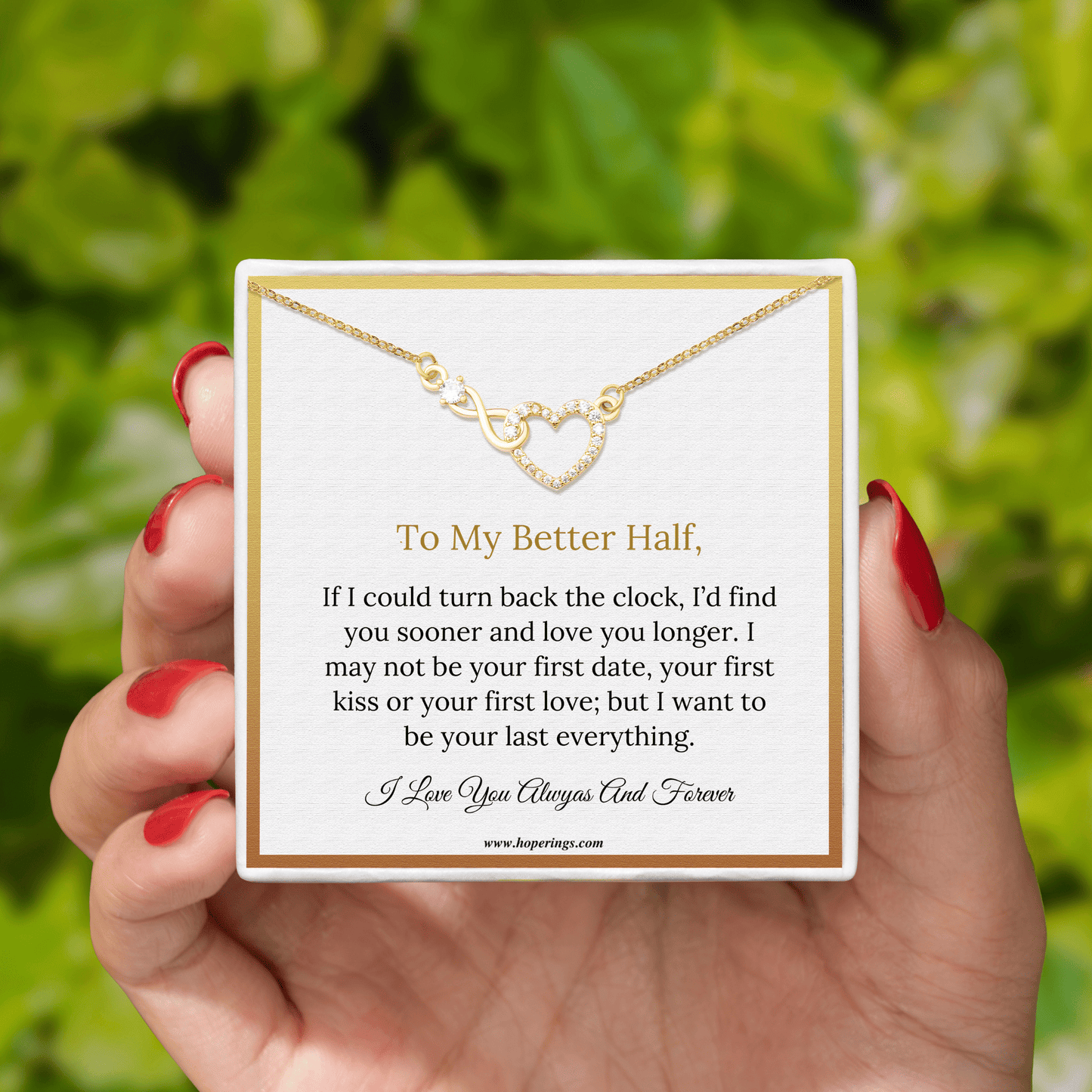 To My Better Half - Forever Love Necklace