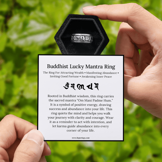 Buddhist Lucky Mantra Ring
