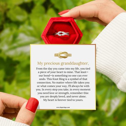 To My Granddaughter - Love Knot Ring