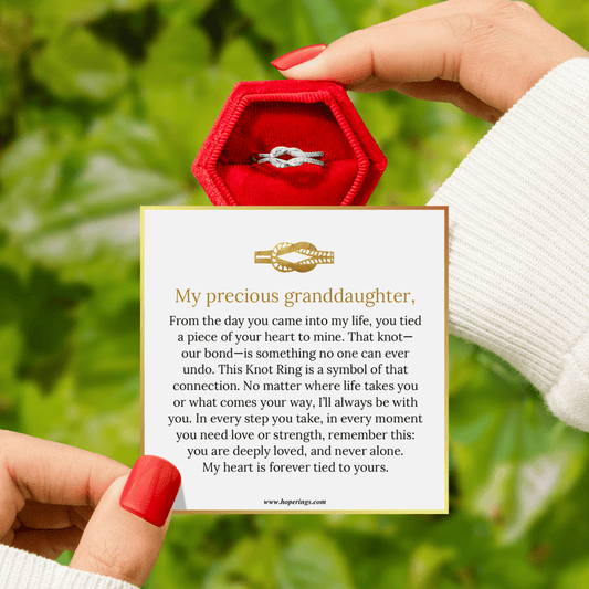 To My Granddaughter - Love Knot Ring
