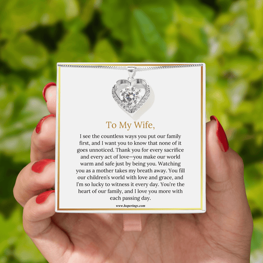 To My Wife - Moissanite Necklace