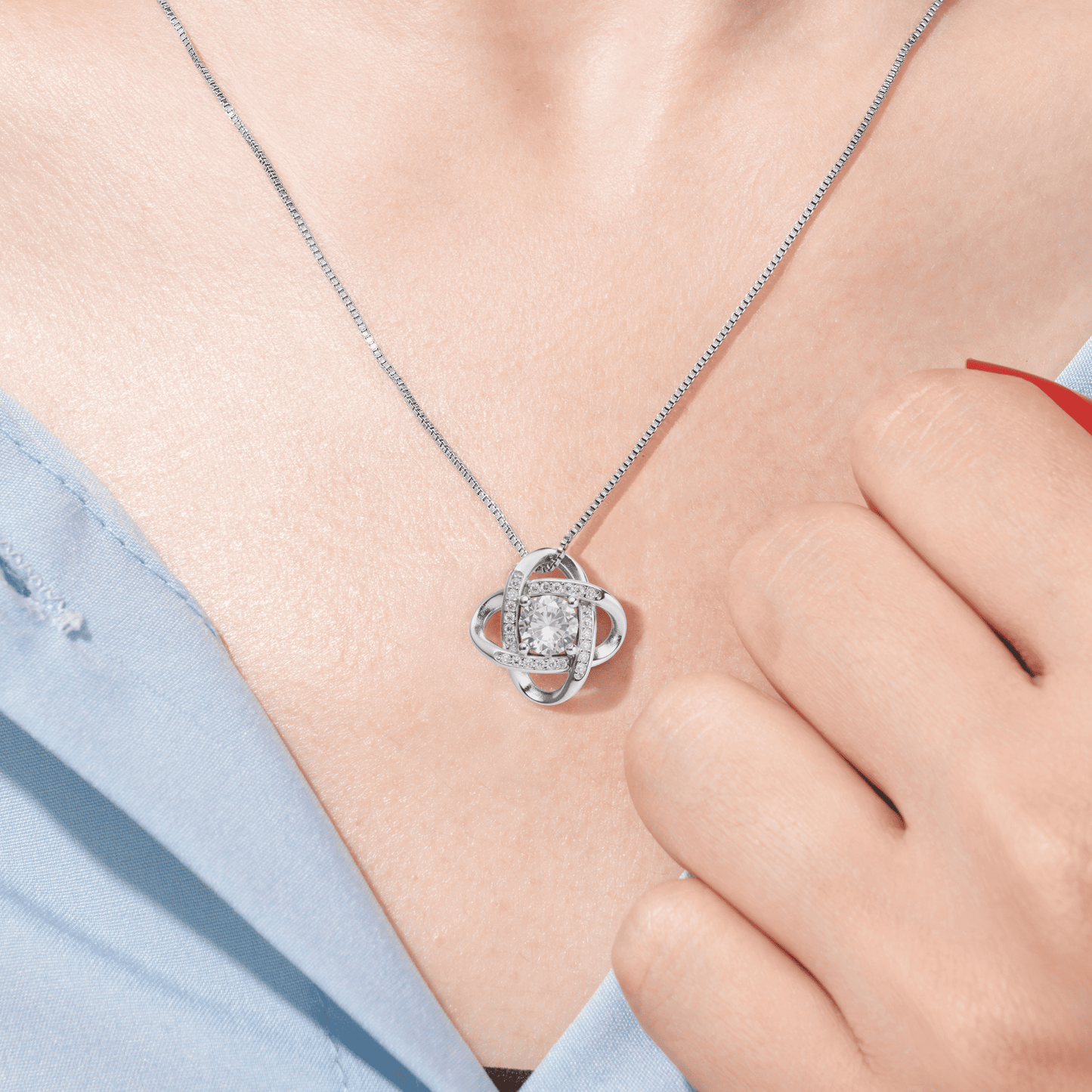 To My Bonus Daughter - Love Knot Necklace