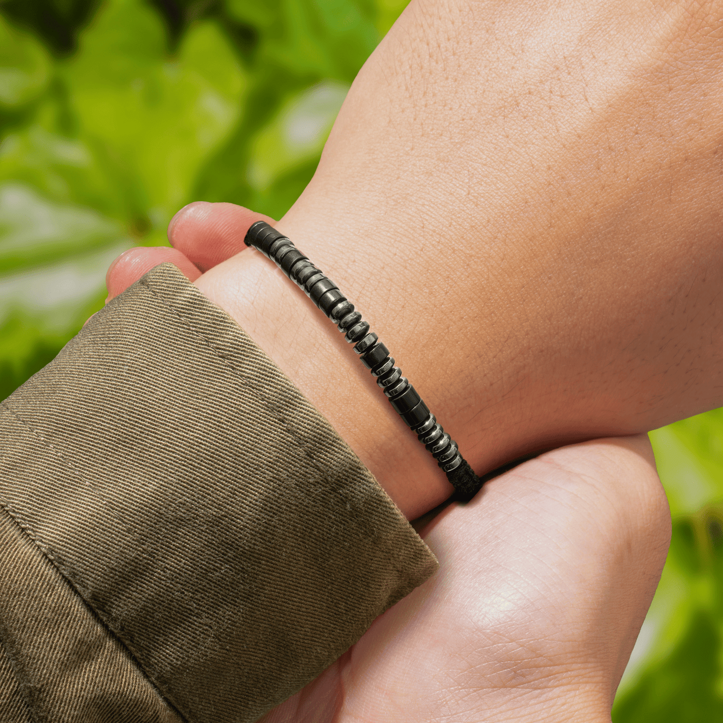 Just Breathe - Morse Code Bracelet
