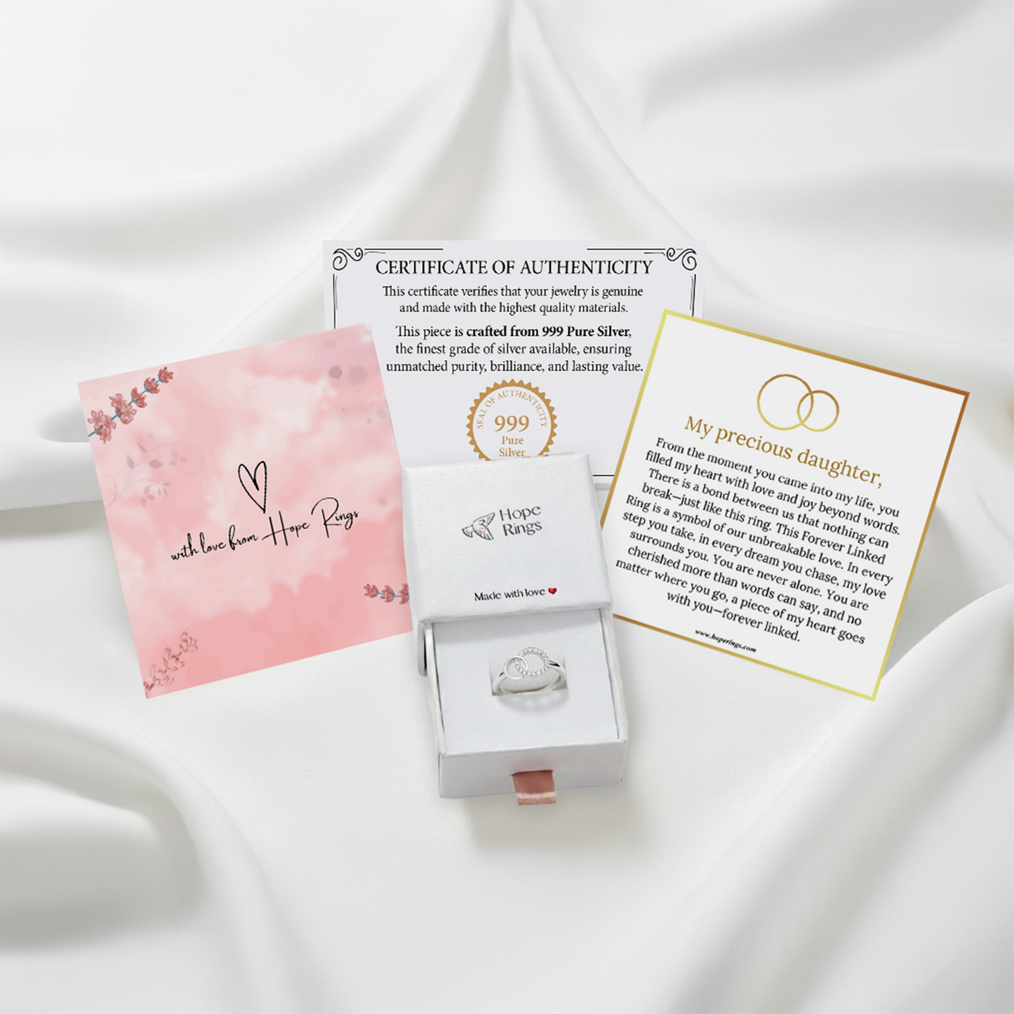 To My Daughter - Forever Linked Ring (Pure Silver)