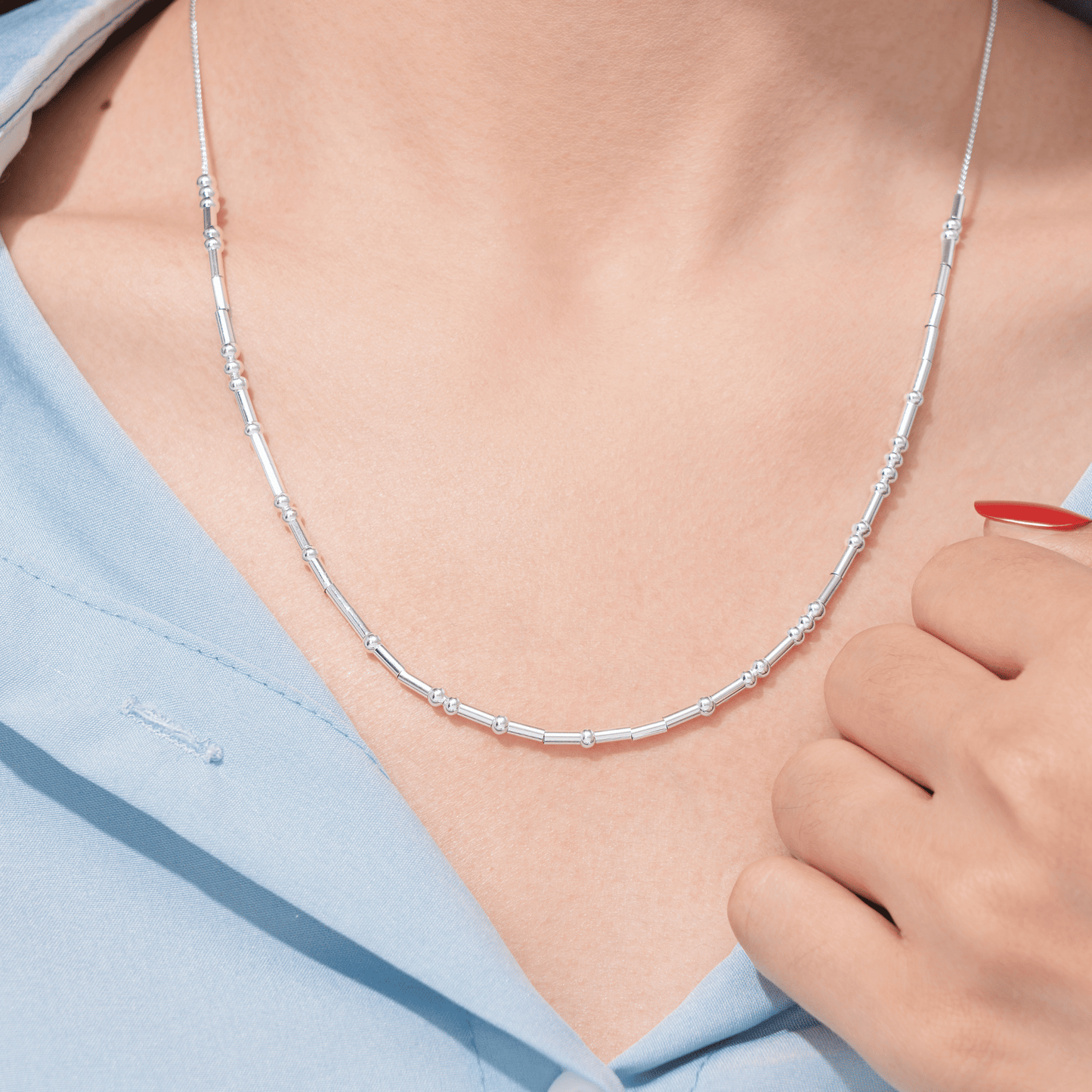 I Love Growing Old With You Morse Code Necklace