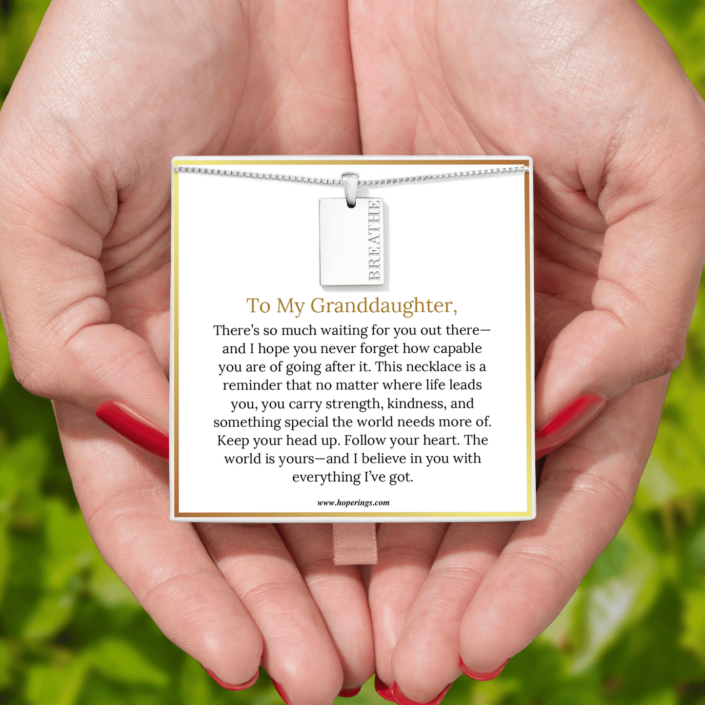 To My Granddaughter - The World Is Yours Necklace