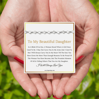 To My Daughter - I Love You Bracelet