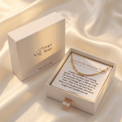 You Can Do Amazing Things Morse Code Necklace