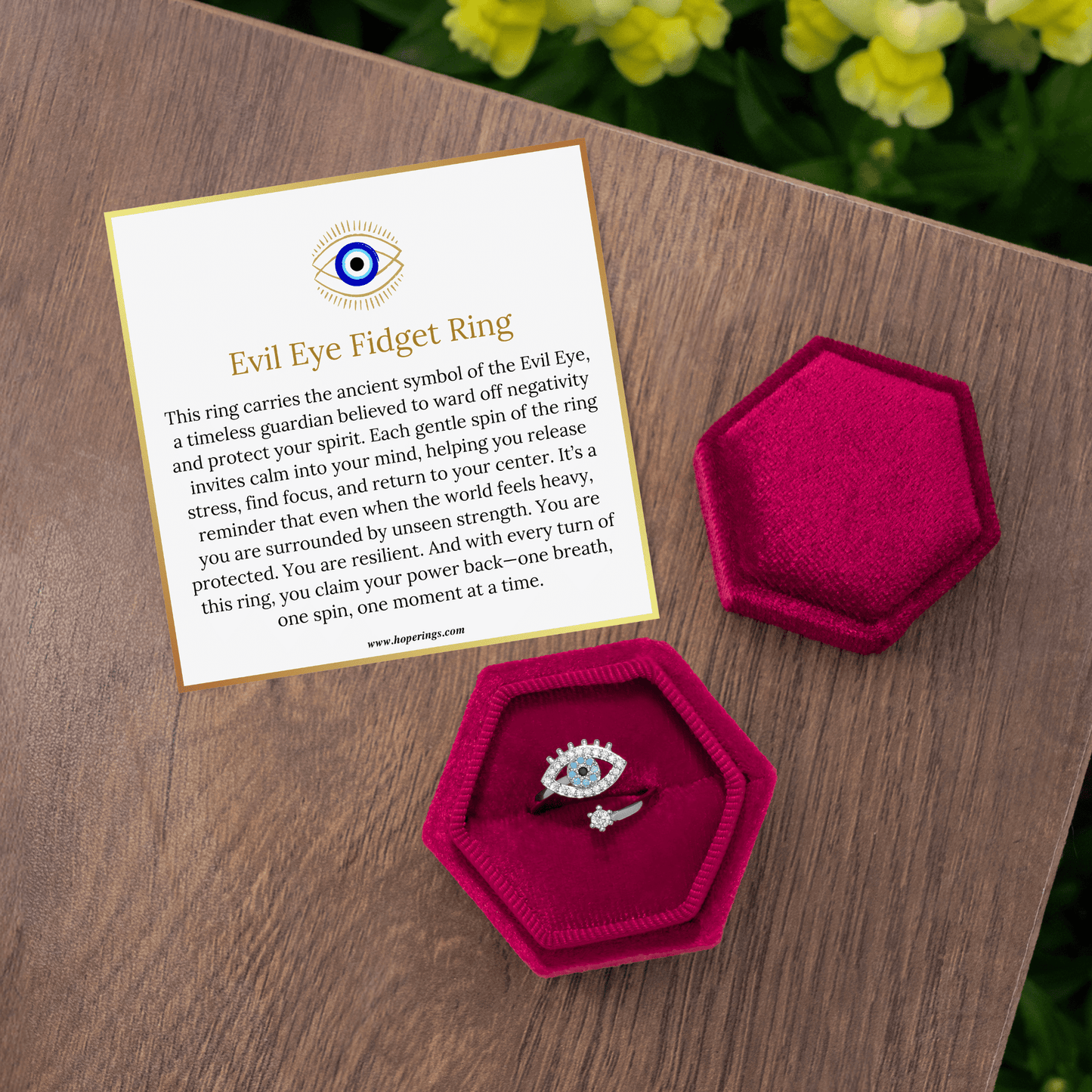 Evil Eye Fidget Ring