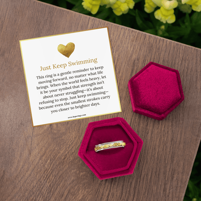 Just Keep Swimming Fidget Ring