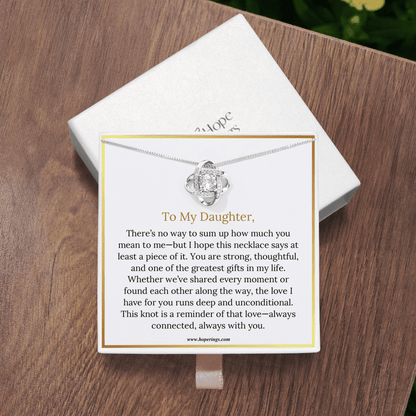 To My Daughter - Love Knot Necklace