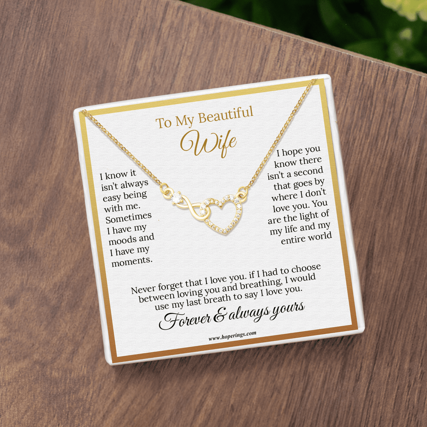 To My Wife - Forever Love Necklace