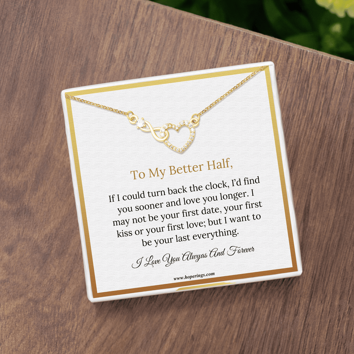 To My Better Half - Forever Love Necklace