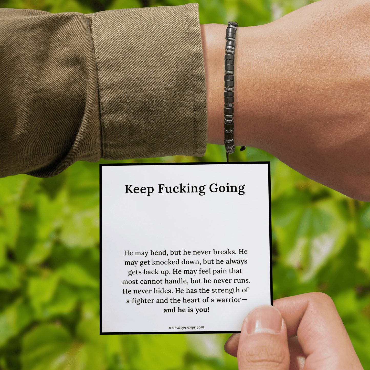 Keep F♡cking Going - Morse Code Bracelet
