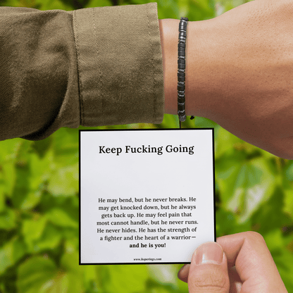 Keep F♡cking Going - Morse Code Bracelet