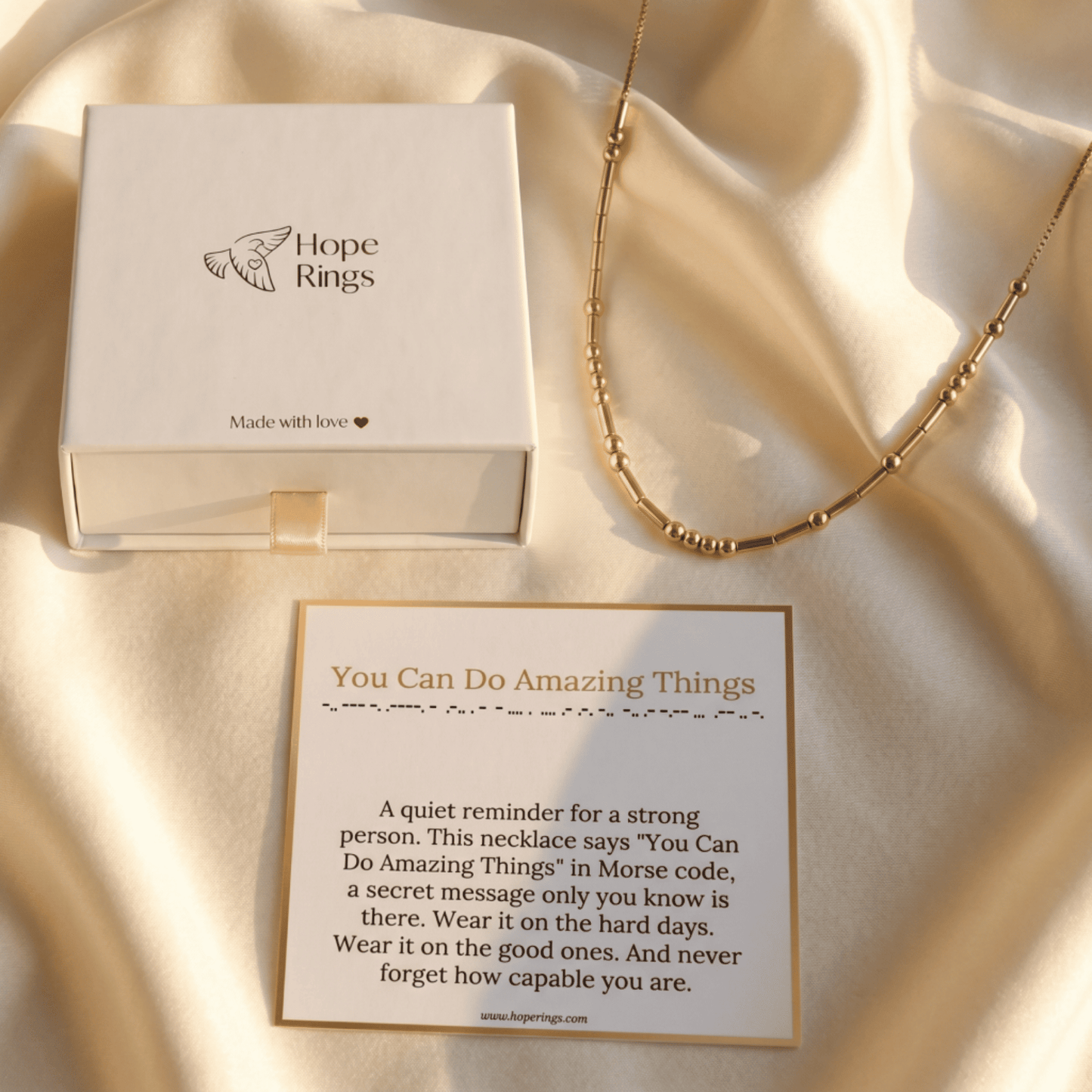 You Can Do Amazing Things Morse Code Necklace