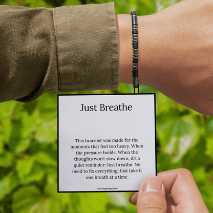 Just Breathe - Morse Code Bracelet