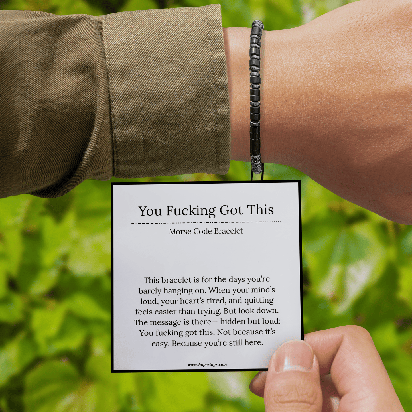 You F♡cking Got This - Morse Code Bracelet