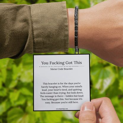 You F♡cking Got This - Morse Code Bracelet