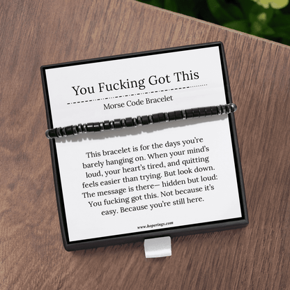 You F♡cking Got This - Morse Code Bracelet