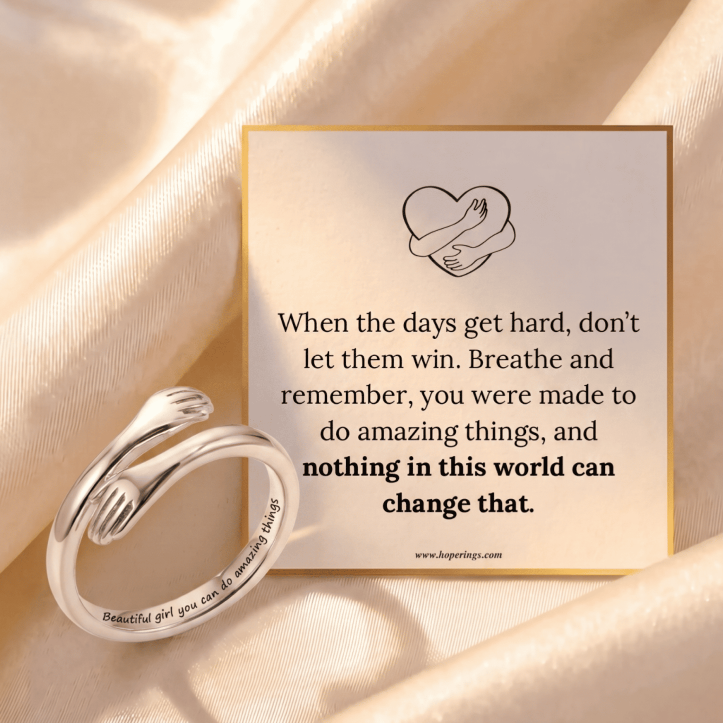 You Can Do Amazing Things Hug Ring