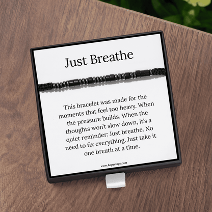 Just Breathe - Morse Code Bracelet