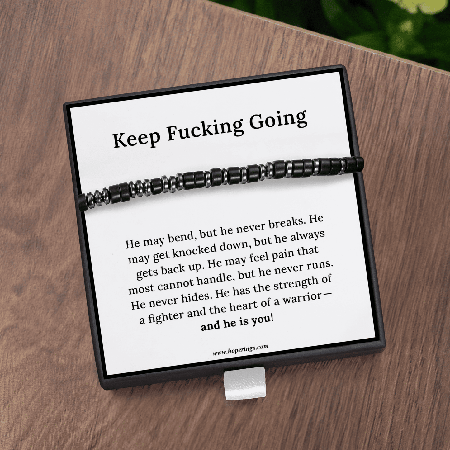 Keep F♡cking Going - Morse Code Bracelet