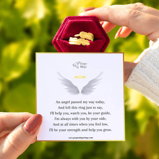 Gold Feather From An Angel Ring