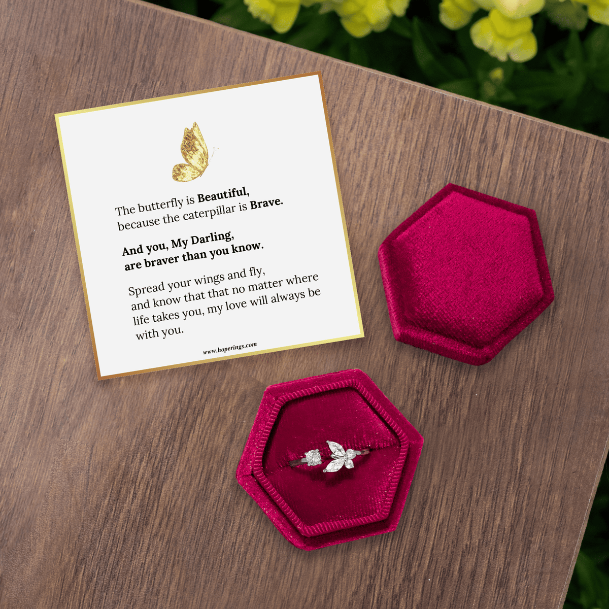 Be Brave Butterfly Ring – Hope Rings