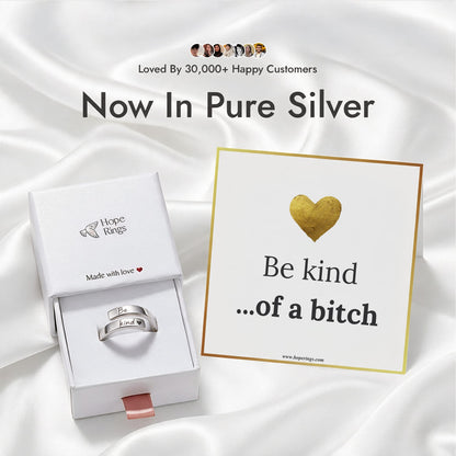Be Kind Of A B♡tch Ring - Pure Silver
