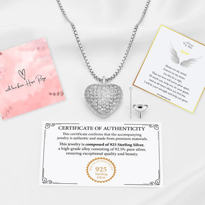 Forever In My Heart Urn Necklace - 925 Sterling Silver