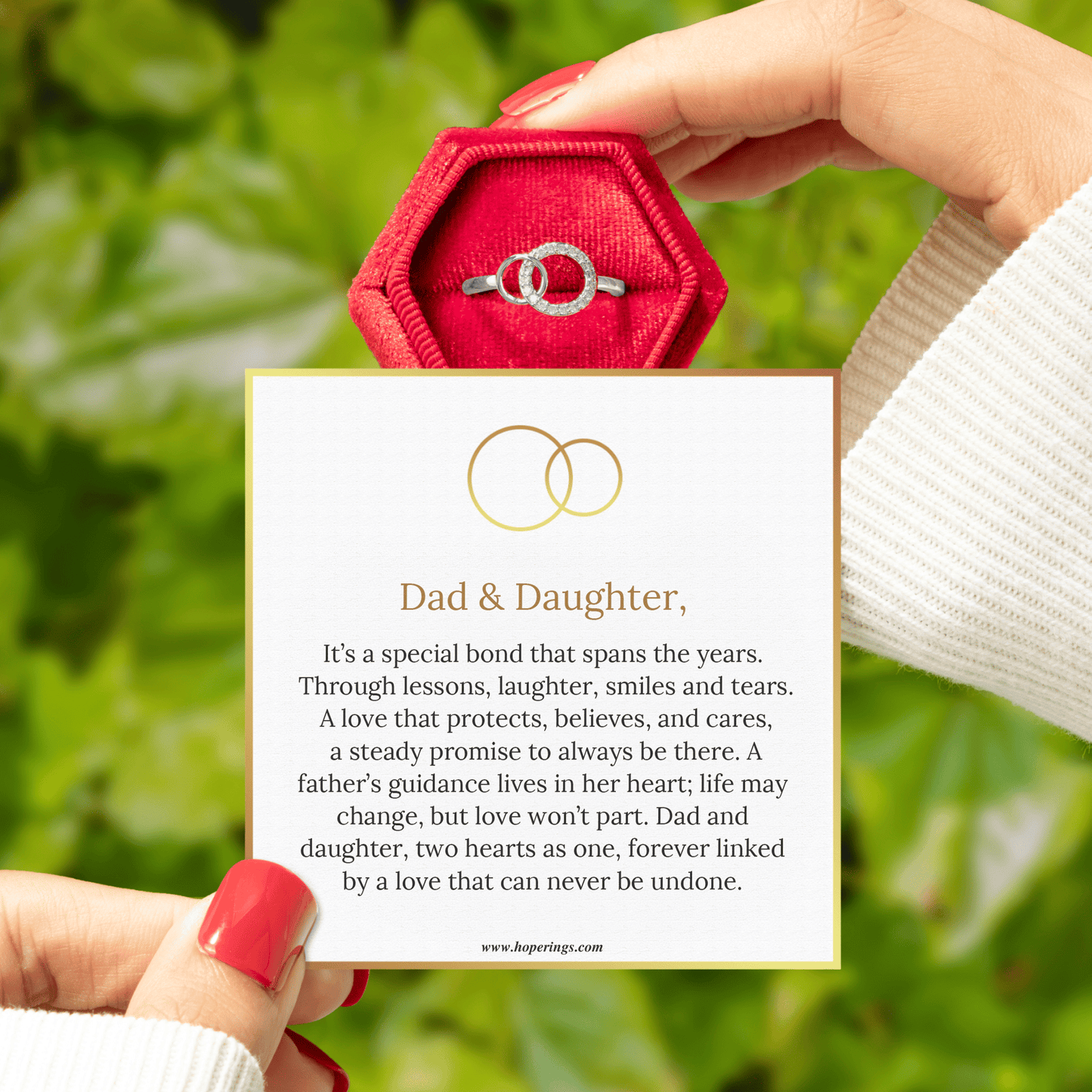 Dad & Daughter - Forever Linked Ring