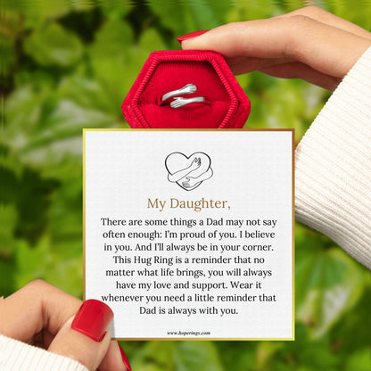 Dad & Daughter Hug Ring