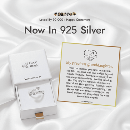 To My Granddaughter - Hug Ring (925 Silver)