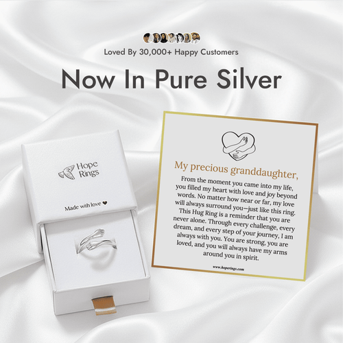 To My Granddaughter - Hug Ring (Pure Silver)