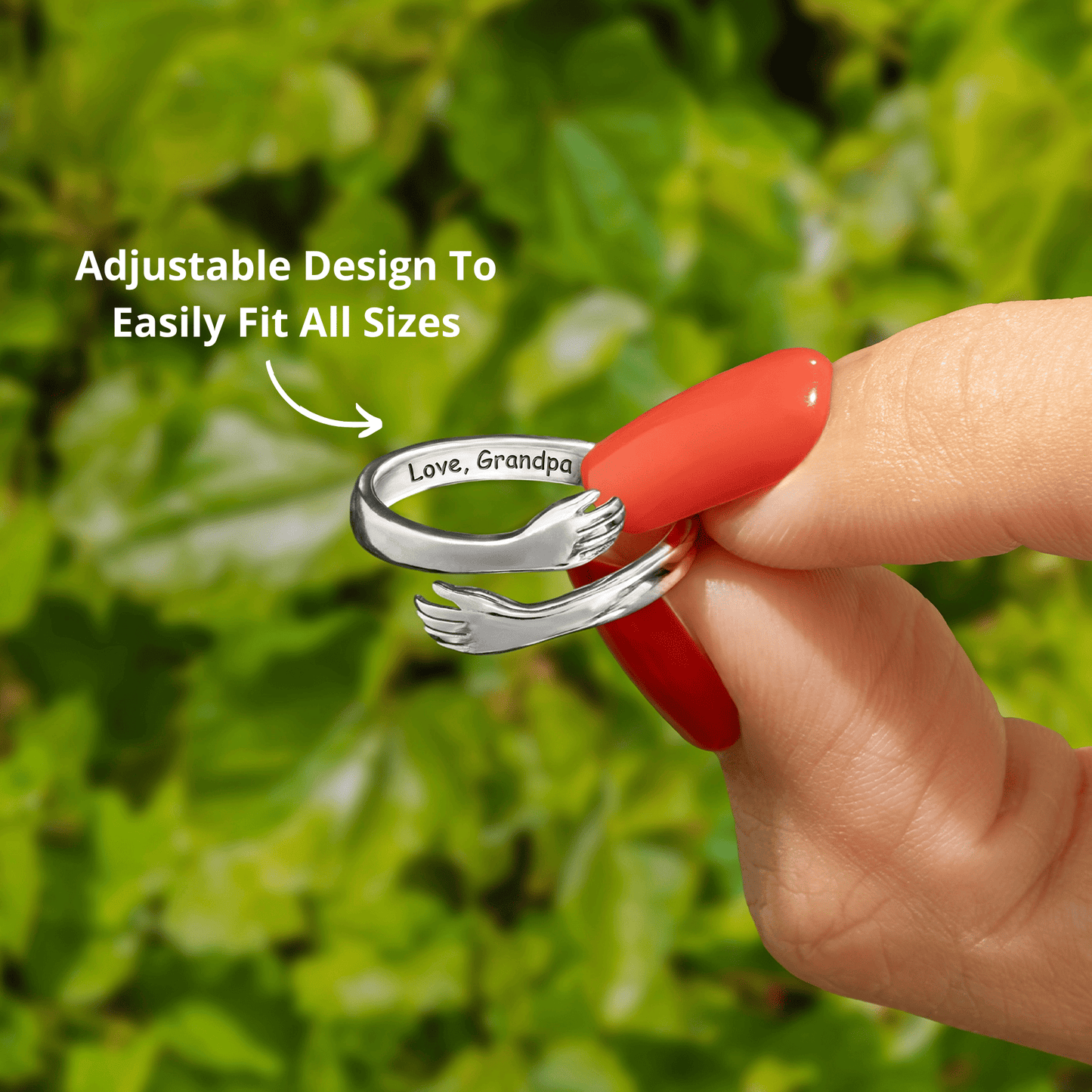 Grandpa & Granddaughter Hug Ring