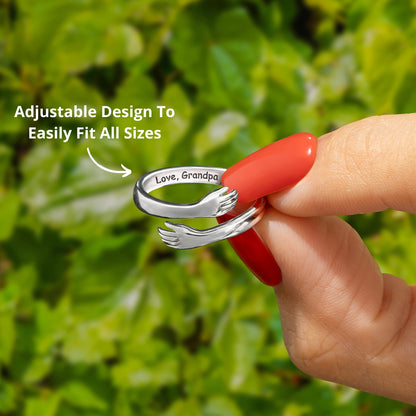 Grandpa & Granddaughter Hug Ring