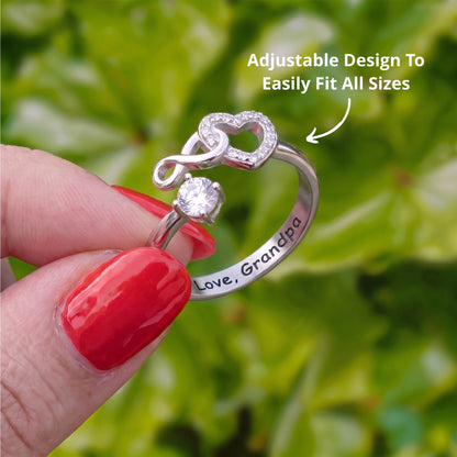 Grandpa & Granddaughter Forever Love Ring
