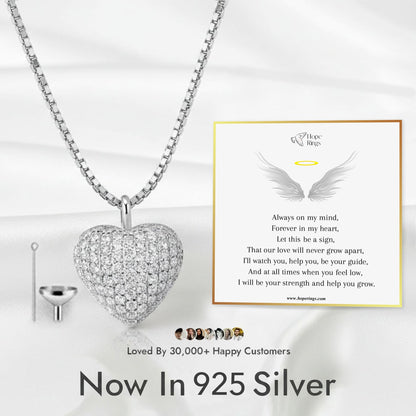 Forever In My Heart Urn Necklace - 925 Sterling Silver