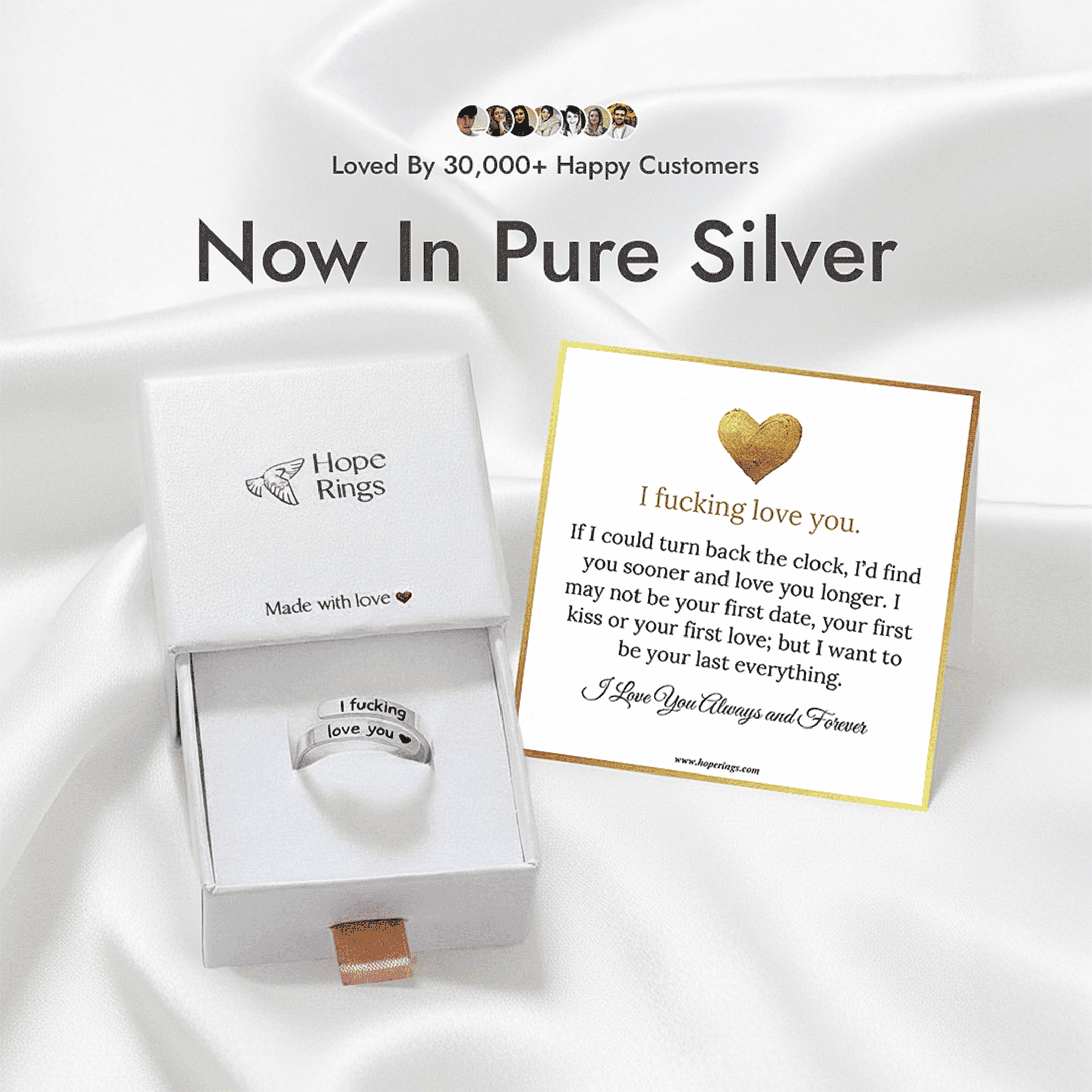 I F♡cking Love You Ring - Pure Silver – Hope Rings