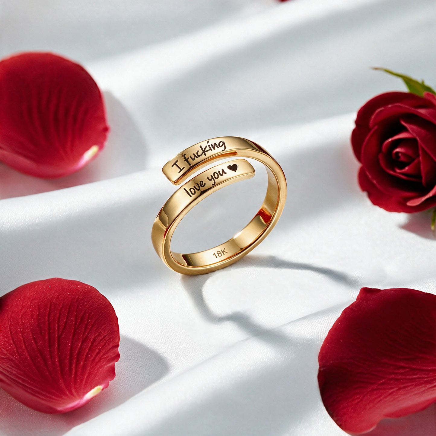 I F♡cking Love You Ring - Solid 18K Gold