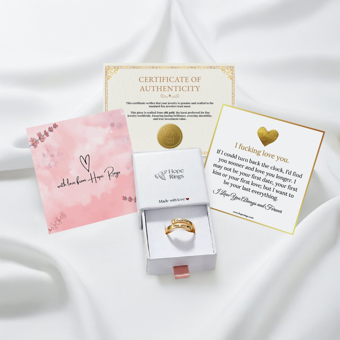 I F♡cking Love You Ring - Solid 18K Gold
