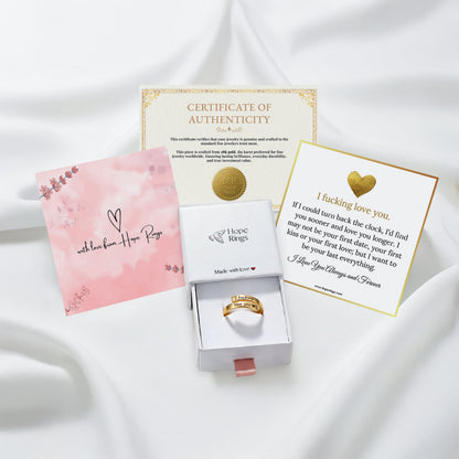 I F♡cking Love You Ring - Solid 18K Gold