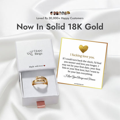 I F♡cking Love You Ring - Solid 18K Gold