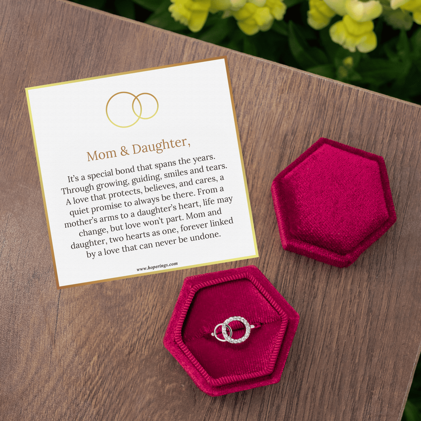 Mom & Daughter - Forever Linked Ring